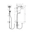HANSGROHE Душевая система Crometta S 240 1jet Showerpipe Reno (27270000) фото 2 Aquada.com.ua