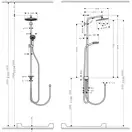 Hansgrohe Crometta S Showerpipe Reno 240, хром (27270000)