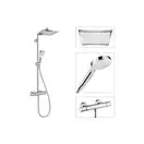 HANSGROHE Душевая система с термостатом, хром Crometta E 240 1jet Showerpipe  (27271000) фото 1 Aquada.com.ua