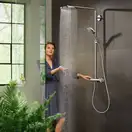 Душова система Hansgrohe Raindance Select S 240 Showerpipe PowderRain 1jetP з термостатом, хром (27633000)