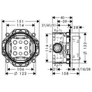 Набор смесителей для душа 7-в-1 Hansgrohe Logis (цвет - хром) (71264111) фото 4 Aquada.com.ua