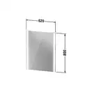 Зеркало с LED подсветкой Duravit XViu 62 х 4 х h80 см, версия "sensor" (XV70310B1B1) фото 5 Aquada.com.ua