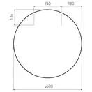 VOLLE Зеркало круглое 60*60см на шлифованной нержавеющей раме, с контурной белой подсветкой (16-06-999) фото 2 Aquada.com.ua