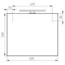 VOLLE Зеркало прямоугольное 50*60см с LED светильником (16-08-808) фото 2 Aquada.com.ua