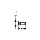 Крючок Hansgrohe AXOR Montreux 42137000 фото 2 Aquada.com.ua