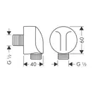 HANSGROHE Набор для гигиенического душа скрытого монтажа 2 (цвет - хром/белый) (32127111) фото 6 Aquada.com.ua