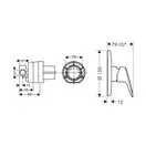 Набор скрытого монтажа с гигиенической лейкой Hansgrohe Logis (цвет - хром/белый) (3A101219 (20180006)) фото 3 Aquada.com.ua