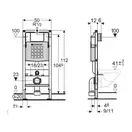 Инсталляция Geberit Duofix (3-в-1) в комплекте с клавишей Sigma 70, белый/алюминий (111.300.00.5+156.050.00.1+111.815.00.1+115.620.SI.1) фото 2 Aquada.com.ua
