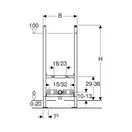 Geberit DUOFIX инсталляция для биде, 112 см, универсальный (111.534.00.1)