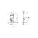 Инсталляция для подвесного унитаза GEBERIT Duofix UP720 3в1 (без клавиши) (111.796.00.1 + 111.835.00.1 + 156.050.00.1) фото 2 Aquada.com.ua