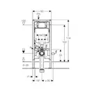 Инсталляция для подвесного унитаза GEBERIT Duofix UP720 3в1 (без клавиши) (111.796.00.1 + 111.835.00.1 + 156.050.00.1) фото 3 Aquada.com.ua