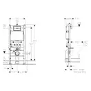Geberit Duofix Монтажный комплект для унитаза, H112 (458.126.00.1)