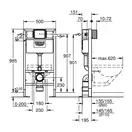 GROHE Инсталяционная система для подвесного унитаза Rapid SL  (38586001) фото 2 Aquada.com.ua