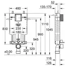 Інсталяція для унітазу із EPS корпусом Grohe (38643001)