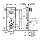 Grohe Rapid SL Система инсталляции 3 в 1, хром (38772001)