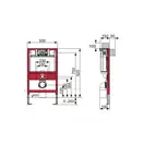 Инсталляция для подвесного унитаза комплект Tece 9300001 Eprofi (h = 820 мм) (9300080) фото 2 Aquada.com.ua