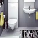 Geberit DELTA 51 смывная клавиша, двойной смыв, пластик, белый (115.105.11.1)