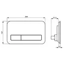 Клавиша смыва Villeroy & Boch ViConnect стекло Glass Glossy Grey (922400RA) фото 2 Aquada.com.ua