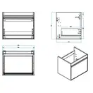 Тумба с раковиной 60 см Devit Up, светлый дуб (0020120L) фото 2 Aquada.com.ua