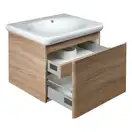 Тумба с раковиной Devit Fly 640 x 500 x 510 мм светлый дуб (0020120WO) фото 3 Aquada.com.ua