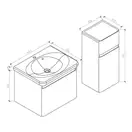 Тумба с раковиной Devit Fly 640 x 500 x 510 мм светлый дуб (0020120WO) фото 4 Aquada.com.ua
