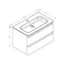 Тумба с раковиной 80 см Devit Fly, серый (0021120G) фото 4 Aquada.com.ua