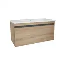 Тумба с раковиной 80 см Devit Up, светлый дуб (0021120L) фото 1 Aquada.com.ua
