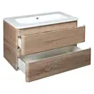 Тумба с раковиной Devit Fly 800 x 480 х 520 мм, светлый дуб (0021120WO) фото 3 Aquada.com.ua