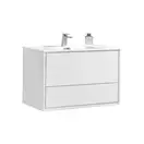 Тумба с раковиной Devit Fly 906 x 470 x 580 мм, белый глянцевый (0023120W) фото 1 Aquada.com.ua