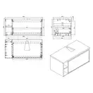 Тумба с раковиной 100 см Devit Up, тёмный дуб/чёрный матовый (0122120N) фото 2 Aquada.com.ua