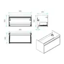 Тумба с раковиной 100 см Devit Up, белый (0W22120W) фото 2 Aquada.com.ua