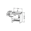 Тумба под раковину Duravit 2nd floor 780х490 мм,дуб беленный (2F645706565) фото 2 Aquada.com.ua