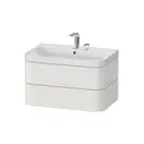 Тумба подвесная с раковиной c-shaped Duravit Happy D.2 Plus 77,5 х 49 см, скандинавский белый шелковисто-матовый лак (HP4347E3939) фото 1 Aquada.com.ua