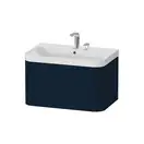 Тумба подвесная с раковиной c-shaped Duravit Happy D.2 Plus 77,5 х 49 см, тёмно синий шелковисто-матовый лак (HP4347E9898) фото 1 Aquada.com.ua