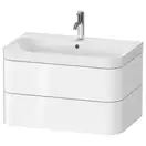 Тумба подвесная с раковиной c-shaped Duravit Happy D.2 Plus 77,5 х 49 см, белый глянец (HP4347O2222) фото 1 Aquada.com.ua
