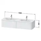 Тумбочка для подвесной консоли Duravit Happy D.2 Plus 160 х 55 см, светло-голубой шелковисто-матовый лак (HP4956B9797) фото 2 Aquada.com.ua