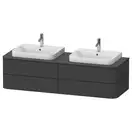 Тумбочка для подвесной консоли Duravit Happy D.2 Plus 160 х 55 см, графит суперматовый (HP4964B8080) фото 1 Aquada.com.ua
