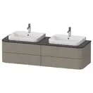 Тумбочка для подвесной консоли Duravit Happy D.2 Plus 160 х 55 см, каменно-серый шелковисто-матовый лак (HP4964B9292) фото 1 Aquada.com.ua