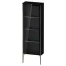 Шкафчик напольный со стеклянными дверцами Duravit XViu 50 x 24 х h157 см, чёрный глянцевый (XV1366LB140) фото 1 Aquada.com.ua