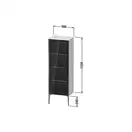Шкафчик напольный со стеклянными дверцами Duravit XViu 50 x 36 х h157 см, чёрный глянцевый (XV1368LB140) фото 3 Aquada.com.ua