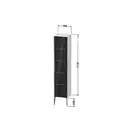 Шкафчик напольный со стеклянными дверцами Duravit XViu 40 x 36 х h201 см, чёрный глянцевый (XV1375LB140) фото 3 Aquada.com.ua