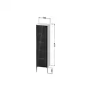 Шкафчик напольный со стеклянными дверцами Duravit XViu 50 x 36 х h201 см, орех натуральный (XV1376LB179) фото 2 Aquada.com.ua