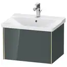Тумба подвесная под раковину Duravit XViu 61 x 46,9 см, доломитово-серый глянцевый лак (XV40150B138) фото 1 Aquada.com.ua