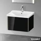 Тумба подвесная под раковину Duravit XViu 61 x 46,9 см, чёрный глянцевый (XV40150B140) фото 2 Aquada.com.ua