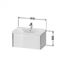 Тумба подвесная под раковину Duravit XViu 81 x 46,9 см, орех тёмный (XV40160B121) фото 2 Aquada.com.ua