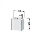 Тумба подвесная под раковину Duravit XViu 41 x 29 см, чёрный глянцевый (XV4024LB140) фото 3 Aquada.com.ua
