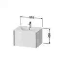 Тумба подвесная под раковину Duravit XViu 61 x 48 см, чёрный глянцевый (XV40250B140) фото 3 Aquada.com.ua