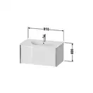 Тумба подвесная под раковину Duravit XViu 81 x 48 см, белый глянцевый (XV40260B122) фото 3 Aquada.com.ua