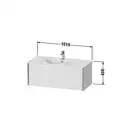 Тумба подвесная под раковину Duravit XViu 101 x 48 см, средиземноморский дуб (XV40270B171) фото 2 Aquada.com.ua