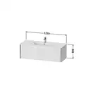Тумба подвесная под раковину Duravit XViu 121 x 48 см, чёрный глянцевый (XV40280B140) фото 3 Aquada.com.ua